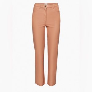 Aritzia Melina Terrcotta Faux Leather size 2 NWT